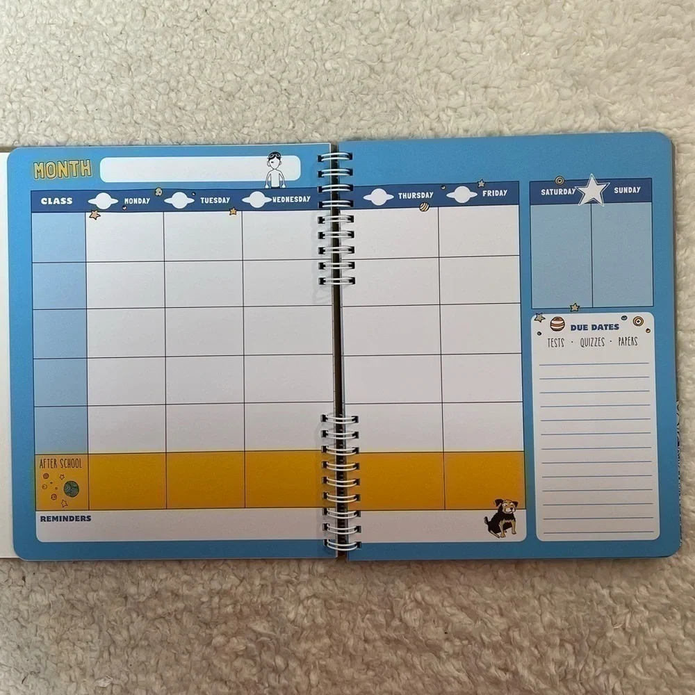 ☀️2/$14 Wonder School Planner A Week-at-a-Glance Kids' Planner w/Stickers Diary